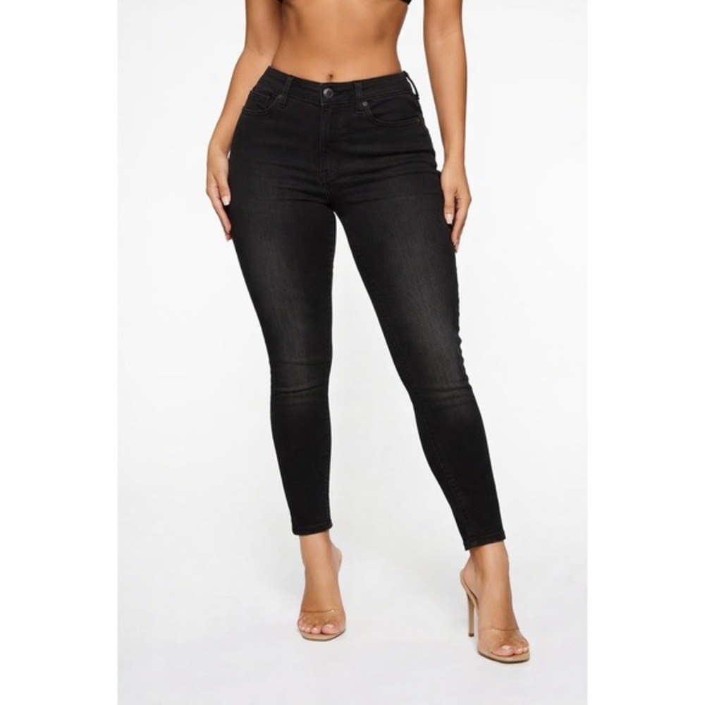 Cosmic Blue Love Gianna Ankle Skinny Jeans Womens 16W Black‎ wash NWT
